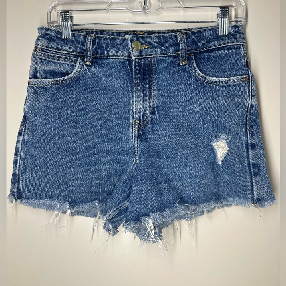 Wrangler Distressed Blue Jean Shorts women size 24‎